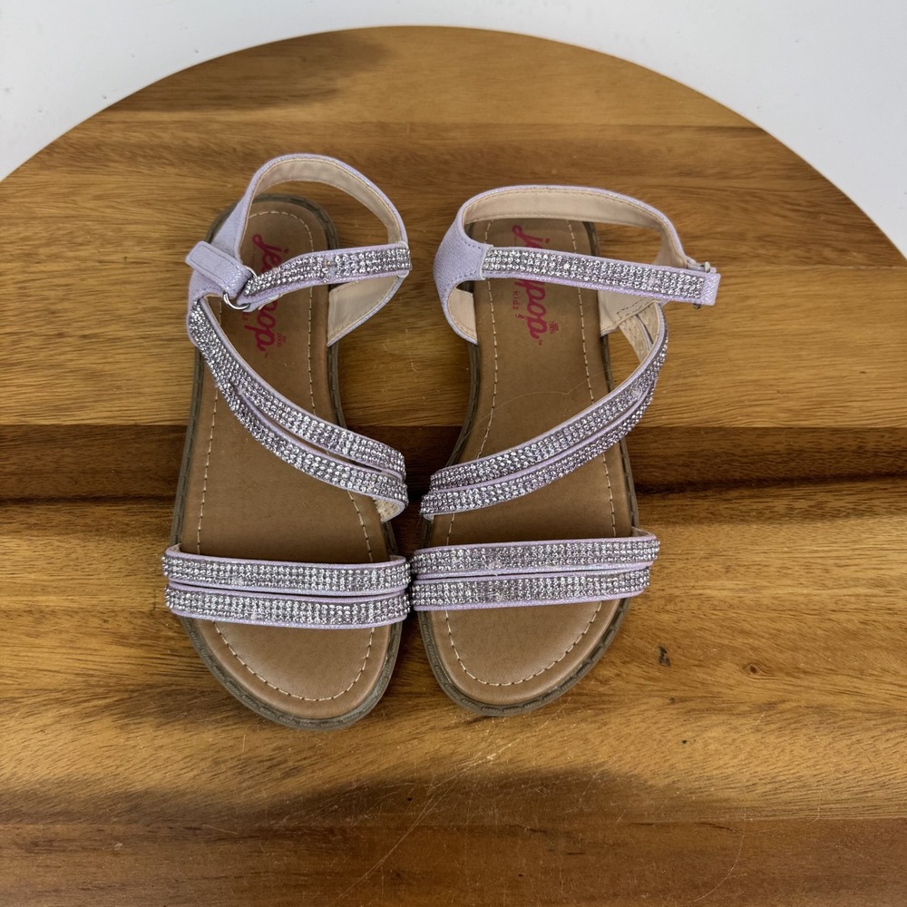 New Little Kids Jellypop Penny Purple‎ Rhinestone Strappy Sandals Size 12 C NWOB